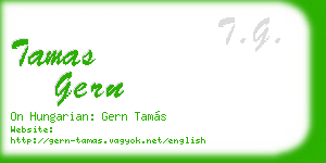 tamas gern business card